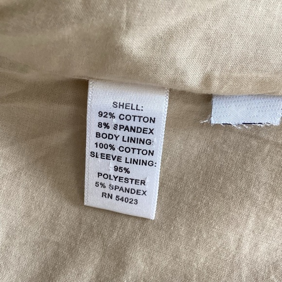 Banana Republic Tan Blazer Size 14 Cotton Blend - Picture 8 of 9